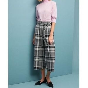Anthropologie Ett Twa Luca Plaid Wide Leg Pant 2
